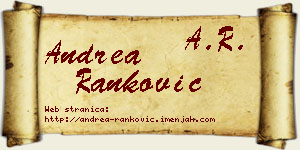 Andrea Ranković vizit kartica